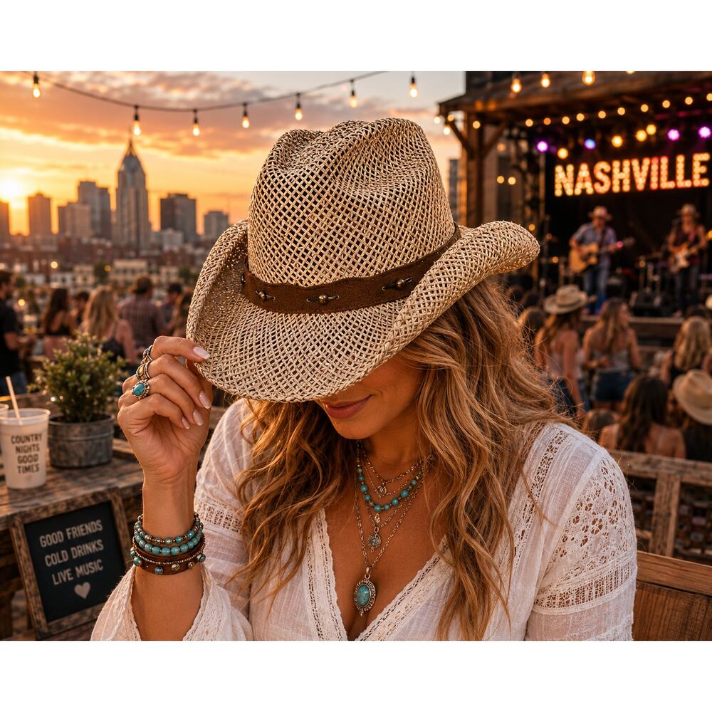 Bullhide After Party Straw Hat M | Coastal Cowgirl Festival Western